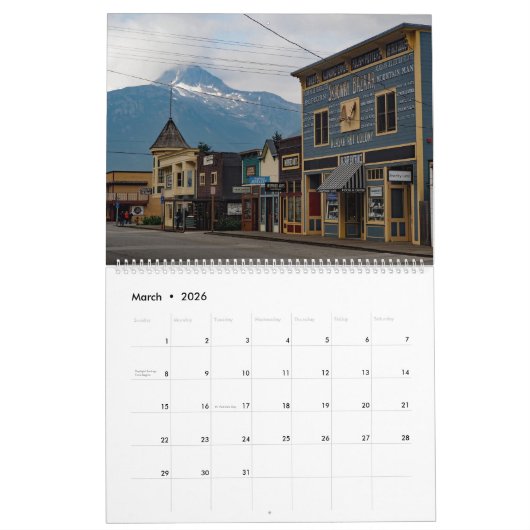 Alaska Kalender (Mar 2026)