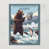 Alaska Katmai Nationaal Park Briefkaart (Voorkant)