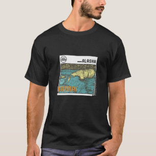 Alaska Katmai Nationaal Park Retro Beer Souvenir H T-shirt
