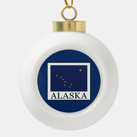 Alaska Keramische Bal Ornament (Voorkant)