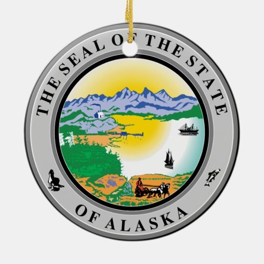 Alaska* Keramische kerstversiering Keramisch Ornament (Achterkant)