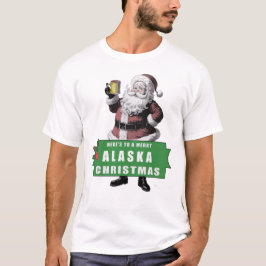 ALASKA Kerstgroet met Kerstman T-shirt