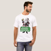ALASKA Kerstgroet met Kerstman T-shirt (Voorkant volledig)