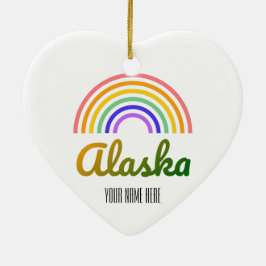Alaska - Kerstmis - Gepersonaliseerd Keramisch Ornament