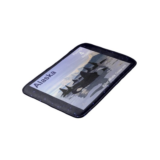 Alaska Killer Whales Stamp Badmat (Gekanteld)