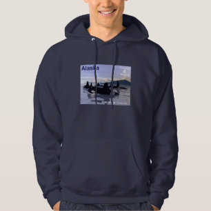 Alaska Killer Whales Stamp Hoodie