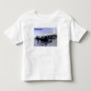 Alaska Killer Whales Stamp Kinder Shirts