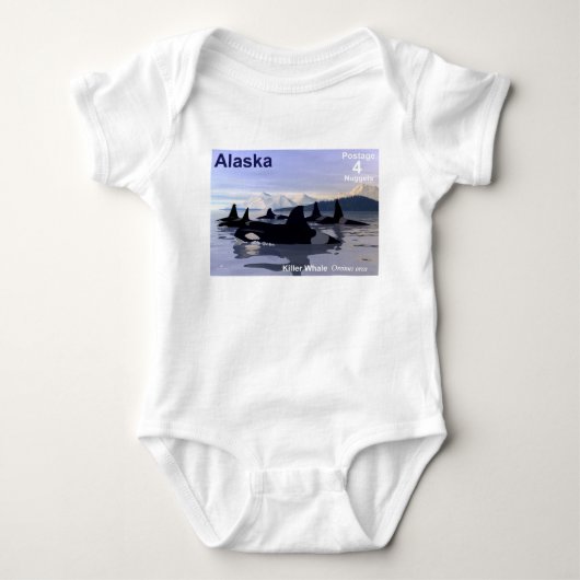 Alaska Killer Whales Stamp Romper (Voorkant)