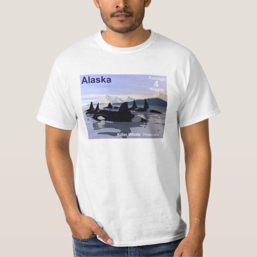 Alaska Killer Whales Stamp T-shirt (Voorkant)