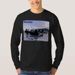Alaska Killer Whales Stamp T-shirt