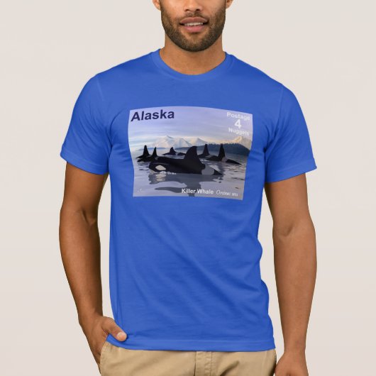 Alaska Killer Whales Stamp T-shirt (Voorkant)