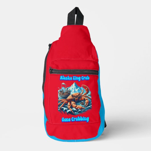 Alaska King Crab Old Crabby Bastard Sling Bag (Voorkant)
