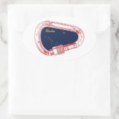 Alaska klimmer Carabiner Ovale Sticker (Tas)