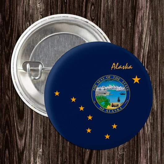 Alaska-knop, patriottische Alaskan-mode Ronde Button 3,2 Cm