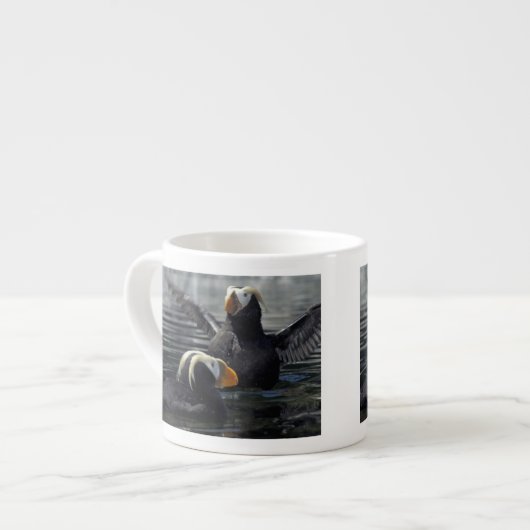 Alaska kuifpapegaaiduikers espresso kop (Links)