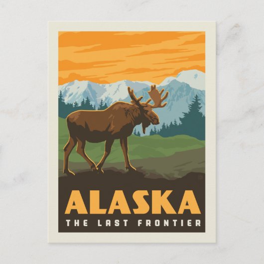 Alaska | Laatste grens — Moose Briefkaart (Voorkant)