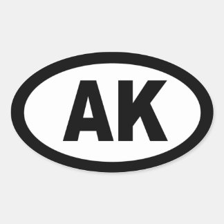 Alaska - laken van 4 ovale auto stickers