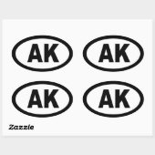 Alaska - laken van 4 ovale auto stickers (Vel)