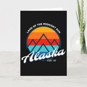 Alaska Land Van De Middernachtzon Vakantielogo  Kaart