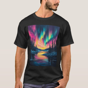 Alaska Landschap Aurora Borealis Noorderlicht V T-shirt