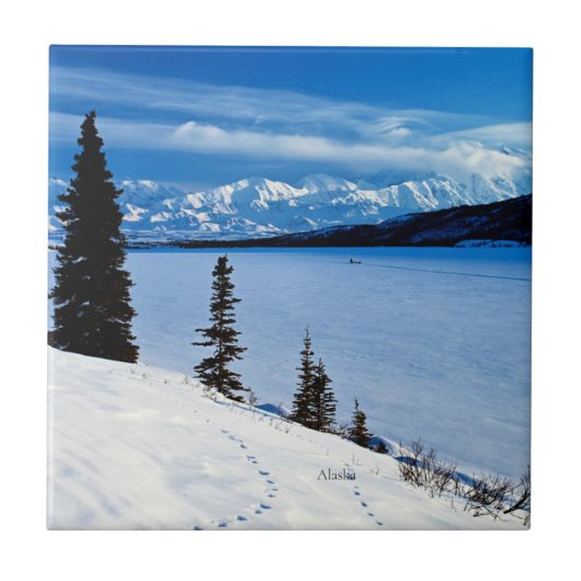 Alaska Landschap Tegeltje (Voorkant)