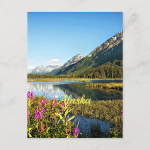 Alaska, landschappelijk landschap, briefkaart