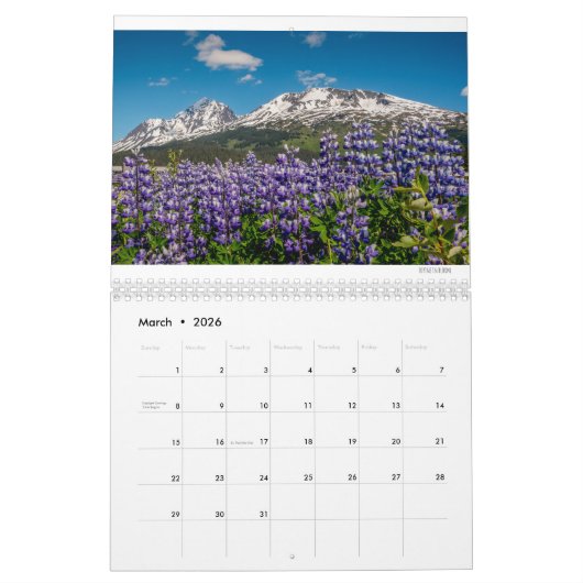 Alaska-landschappen Kalender (Mar 2026)