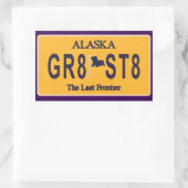 Alaska Last Frontier Rechthoekige Sticker (Tas)