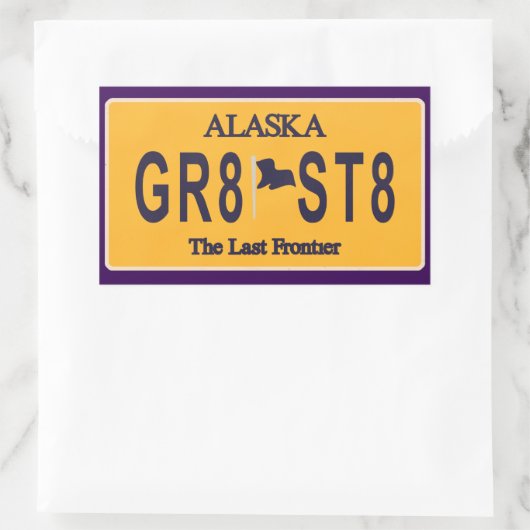 Alaska Last Frontier Rechthoekige Sticker (Tas)