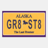 Alaska Last Frontier Rechthoekige Sticker (Voorkant)