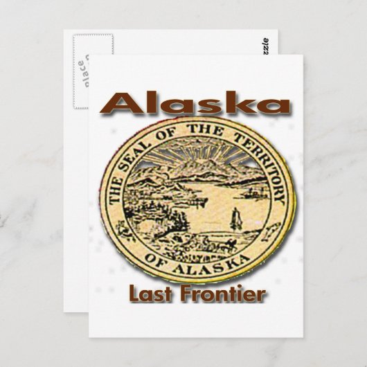 Alaska Last Frontier State Seal Briefkaart (Voorkant / Achterkant)
