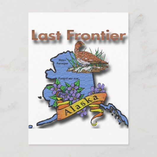 Alaska Last Frontier vogelbloem Briefkaart (Voorkant)