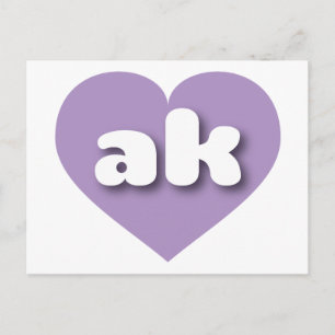 Alaska lavender hart - Ik hou van eikel Briefkaart