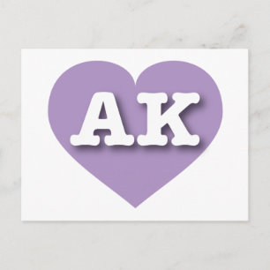 Alaska Lavender Heart - Ik hou van AK Briefkaart