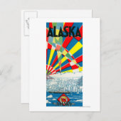 Alaska Line Steamship Poster Briefkaart (Voorkant / Achterkant)