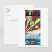 Alaska Line Steamship Poster Briefkaart (Voorkant / Achterkant)