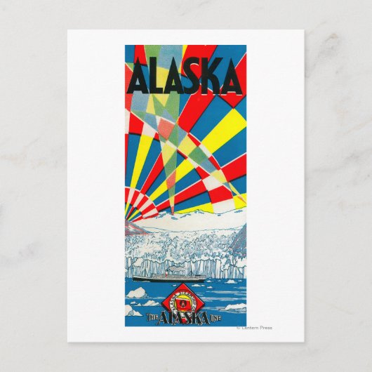Alaska Line Steamship Poster Briefkaart (Voorkant)