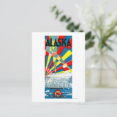 Alaska Line Steamship Poster Briefkaart (Staand voorkant)