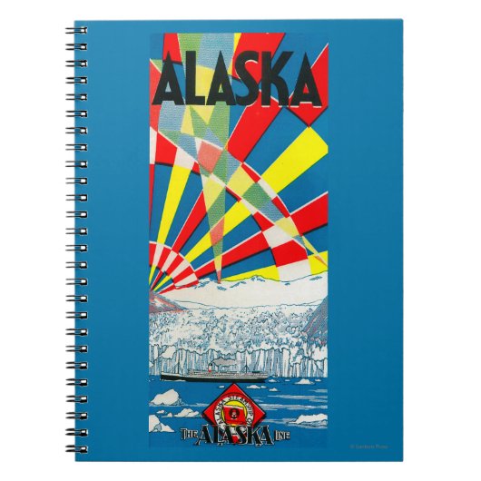 Alaska Line Steamship Poster Notitieboek (Voorkant)