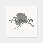 Alaska  Line Textured Chalkboard Alaskan Servet (Voorkant)