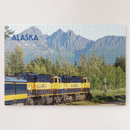 Alaska: locomotief voor spoorwegen en bergen legpuzzel (Horizontaal)