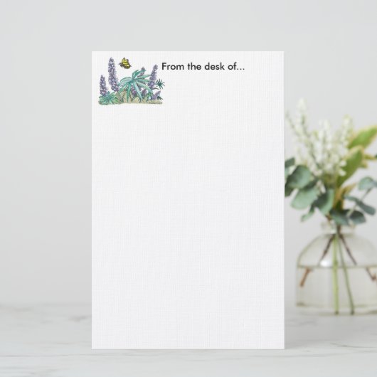 Alaska Lupine Waterverf Briefpapier (Staand voorkant)