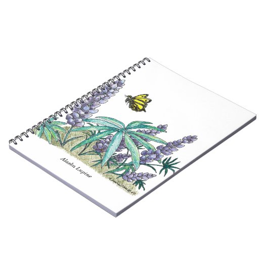 Alaska Lupine Waterverf Notitieboek (Linkerzijde)