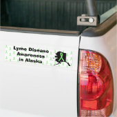 Alaska Lyme-ziekte bewustzijn bumpersticker (Op Truck)