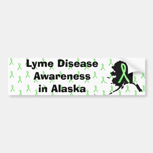 Alaska Lyme-ziekte bewustzijn bumpersticker (Voorkant)