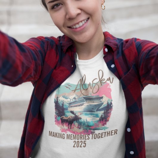 Alaska maakt samen herinneringen aan Ship Moose T-shirt