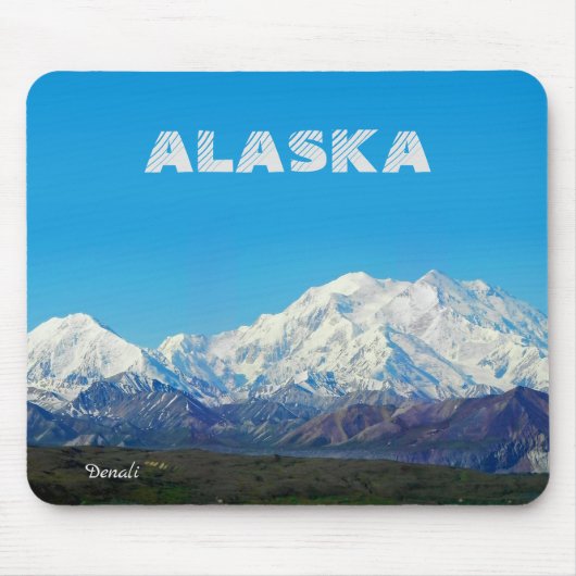 Alaska Magnet Souvenir Gift Denali Mountain Muismat (Voorkant)