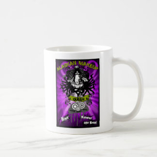 Alaska-Makeup-koningin-briefkaart-FRONT-paars-grun Koffiemok