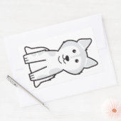 Alaska Malamute Dog Cartoon Rechthoekige Sticker (Envelop)