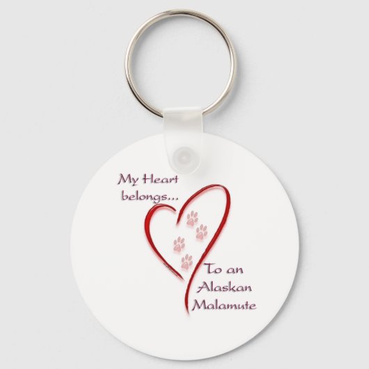 Alaska Malamute Heart behoort tot Sleutelhanger (Voorkant)